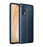 Golden Sands for iQOO 7 5G Back Cover Case Leather Texture Series Shockproof Armor Rugged TPU Slim Case for iQOO 7 [India] Mobile Phone, Solid Ice Blue