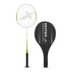 Vector X VXB 80 Badminton Racquet Aluminium Head and Steel Shaft with 3/4 th Cover (Green)