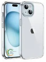 AVASYA Case for iPhone 15, [Anti-Yellowing Technology] [Military Grade Drop Protection] Shockproof Slim Hybrid Phone Case for iPhone 15 - Crystal Clear