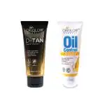 Oxyglow Herbals White Herbals D-Tan Face Wash 100 Gm And Herbals Oil Control Face Wash 100 Ml (Pack Of 2)
