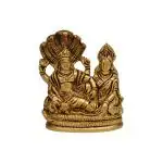 Rudra Centre Brass Vishnu Laxmi Sheshnaag Idol
