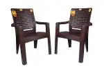 Anmol Moulded Comfortable high Back Chair Heavy Structure Weight Bearing Capacity 200kg Set of 2 | Chair | Comfortable Chair | Plastic Chair | Kursi