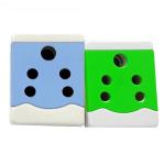EZVISION MULTI PLUG NICE 5 PIN-Pack of 2, Multicolor