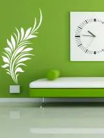 Trends on Wall White Vinyl Beautiful Leaf design Wall Sticker 112 x 59