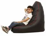 Couchette Bean Bag Slouch Gaming Chair for Play Station Champion in Black Finish (Without Fillers)