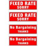 Craft Qila -GI Fixed Rate (Pack of 2) Safety & Warning Sign Board (3.5x10 Inch)