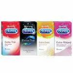 Pleasure Packs (Durex Extra Thin 10s, Extra Time 10s, Extra Dots 10s, Extra Ribbed 10s)