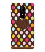 Bhaicover OnePlus 6 Wooden Love Heart Design Mobile Back Case Cover