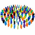 Globular Dominno Block Game Colorful Different Shape Locking Educational Building Smart Blocks Interlocking Creative