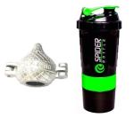First Front Aluminium Gujiya Mould With Heavy Plastic and Stylish Gym Shaker Bottle, Multicolour and (Pack of 2)