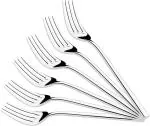 FANQEW Stainless Steel Fork Dinner Spoon Set (Pack Of 6)