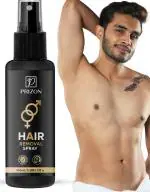Prizon Hair Removal Cream Spray For Men| Painless Body Hair Removal Fpray For Chest, Back, Legs & Under Arms (100 ml (Pack of 1)