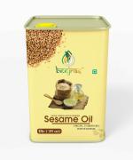 BeejRas Wood Pressed Black Sesame Gingelly Oil 1Litre | Tin Can | Kolhu/Kacchi Ghani/Chekku | Gingelly Oil | Natural | Chemical-Free | Cold Pressed Virgin Sesame Oil for Cooking.
