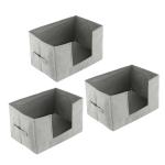 GR Art&Craft Space Saver Grey Saree Stacker Wardrobe Organizer (pack of 3)