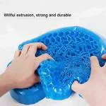 Fulkiza Silicone Egg Seater Gel Cushion Rubber Seat Pad for Car Back / Lumbar Support (Blue)
