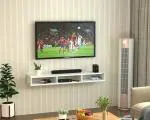 Anikaa James Engineered Wood Wall Mount TV Unit/TV Stand/TV Cabinet/TV Entertainment Unit (White) (Ideal for 50 Inch)(D.I.Y)
