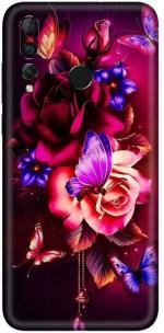 aadia Huawei Nova 4 Matte Vinyl Flower Printed Mobile Skin Sticker with Scratch Resistant Lamination