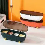 SOCXR 4 in 1 Plastic Masala Jar | Masala Dani | Masala Dabba | Masala Dabba Box/Dabba/Organiser with 4 Spoon (Small) | Multipurpose Masala Jar & Uniq Spice Box