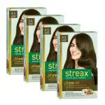 Streax Golden Brown Hair Color For Men And Women, 120 Ml (Pack Of 4)
