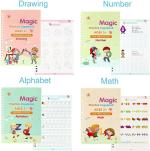 Lunavisor Sank Magic Practice Copybook 4 Books, 5 Refill For Kids