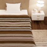 Story@Home Brown Stripes Polyester Single Blanket 150 X 230 cm (MNS1627)