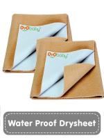 OYO BABY Quick Dry Waterproof Baby Bed Protector Pack of 2 Dry Sheet (Medium 100 x 70 cm) Beige