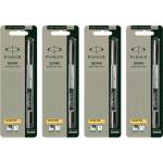 Parker Roller Refill Ultra Fine Black Pack of 4