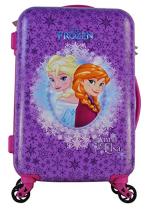 GAMME Frozen Anna Elsa Polycarbonate 55 Cms Purple Hard Side Cabin Luggage