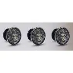 Plantex Lion Face Cabinet Drawer Knob Handle/Kitchen Cabinet Knobs/Knobs for Cabinets and Drawer/Round Drawer Pulls and Knobs- Pack of 3 Pieces (Brass-Antique)