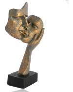 Craft Junction Hand Crafted Polyresin Love Face Couple Statue Decorative Showpiece - 28 cm