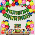 Zyozique Pool Party Supplies Pool Birthday Party Decorations Include Pool Birthday Banner,Balloons,Cake Topper & Cupcake Topper(Pack of 37)