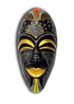 New Life Terracotta Handmade Wall Hanging African Home Decorative Mask -(Multicolour, 40 cms.)