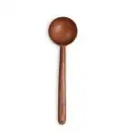 The Indus Valley Wooden Round Spoon Flip/Spatula/Ladle for Cooking/ Serving | Kitchen Tools | No Harmful Polish | Naturally Non-Stick | Handmade - (Neem Wood, 30 cm, 86 GMS)