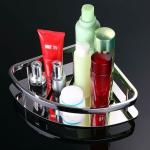 Sellzy Stainless Steel Bathroom Corner Shelf Kitchen Shelf Bathroom Shelf Pack of 1 (Silver)