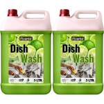 Fivanta Dishwash Liquid 10 Liter Green Refreshing, Antibacterial, Leaves no residue,Fast Cleaner for all types of Utensils