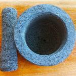 Subaa Stone Mortar Pestle Set for Spices / Khalbatta Stone / Natural & Traditional Grinder