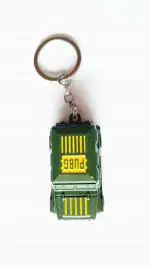 Blue Aura Shibu Green Metal Pubg Jeep Key Chain