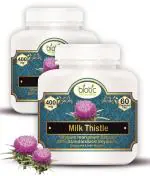 Biotic Milk Thistle Capsules (80% Silymarin) 400mg Extract - 120 Veg Capsules (Pack of 2)