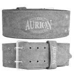Aurion by 10club Suede Leather Weight Lifting Gym Belt | Powerlift Gym Belt for Heavy Workout | Professional Heavy Weightlifting Belt - Grey (Medium)