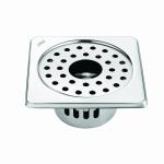 LIPKA Square Floor Drain |304-Grade Stainless Steel |5 x 5 Inches With Hole| with Cockroach Trap/Jali & Hole |