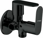 Amatra_Luxury Series Matte Black Finish PVD Coated Brass 2 in 1 Angle Valve 2 in 1 Angle Valve Angle Cock Faucet Angle Cock Faucet (Wall Mount Installation Type)