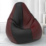 Biggie Bean Bag - Size : 5XL - Teardrop Bean Bags - Designed by : ScottyTravis London - Color: Black Maroon - Bean Bag Cover - Best Bean Bag for Living Room - Luxury Bean Bag - Lounge Chair Latest Bean Bag