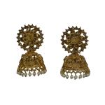 Priyansh Enterprise Handmade Gold Crystal Traditional Ad Earrings For Parties, Festivals For Women