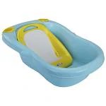 Luvlap Blue Tinylove Baby Bath Tub With Newborn Bath Chair