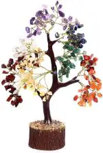 Divinity Crystals Multicolor Stone Seven Chakra Crystal Tree Decorative Item