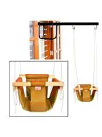 VParents Roller Swing for Kids with Hanging Metal Rod for Indoor Outdoor| jhula for Kids|Baby Garden Swing (8 Months to 3 Years) (Up to 15 kg) (Orange)