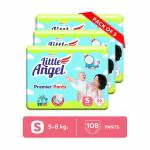 Little Angel Premier Baby Diaper Pants, Small (36 * 3) - 108 PCS