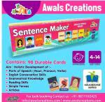 AWALS Sentence Maker ;98 Durable Cards for Holistic Development of English Language ; Language Development ; 3 Years & Above
