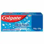 Colgate MaxFresh 300g (150g x 2, Pack of 2) Toothpaste, Blue Gel Paste (Peppermint Ice, Saver Pack)