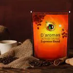 D'aromas Café Blend Espresso Roasted Coffee Beans 1kg | Whole Beans | Freshly Roasted